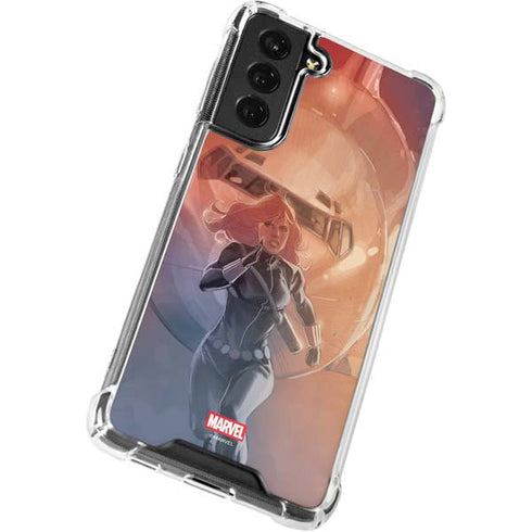 Marvel Black Widow Running Galaxy S21 FE Clear Case